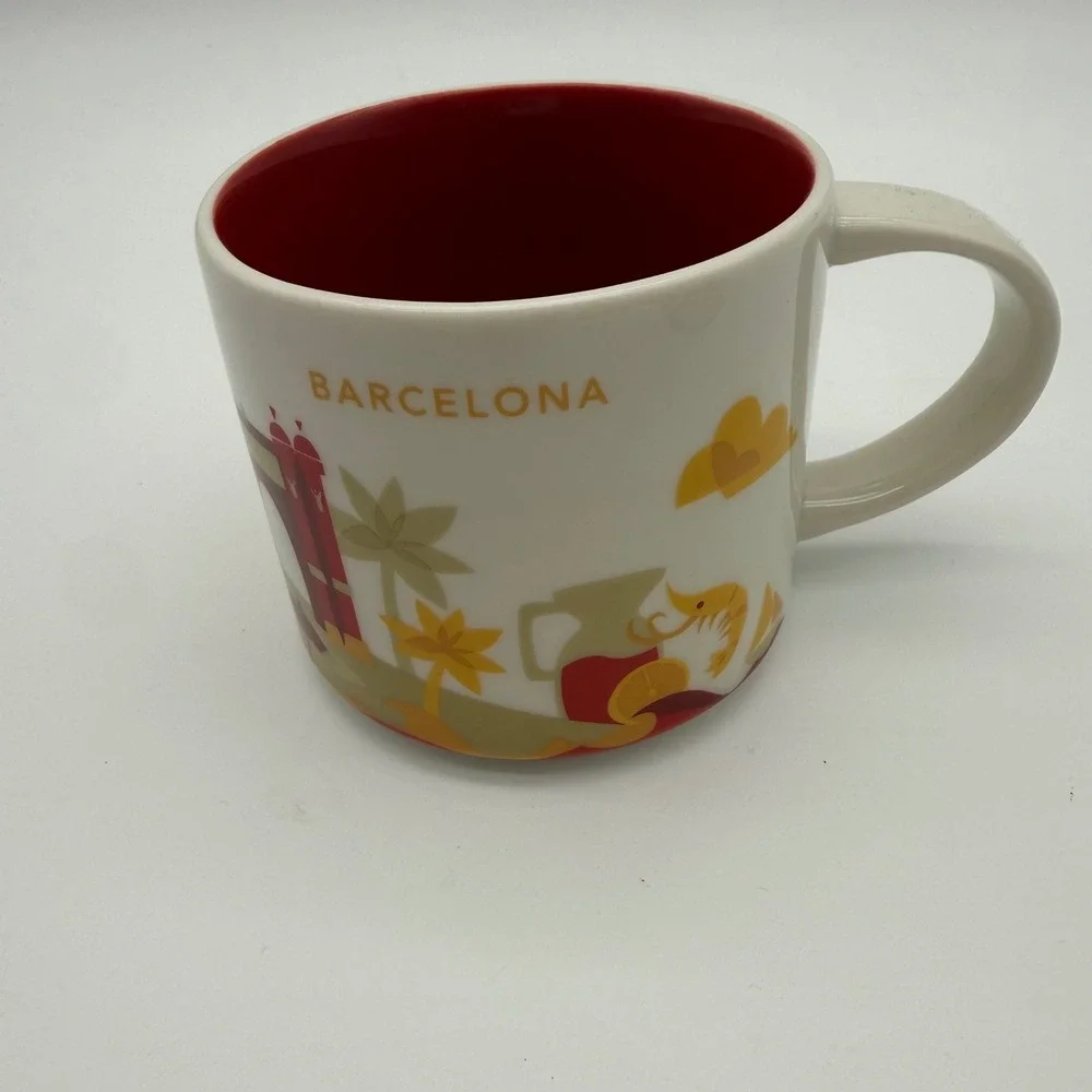 Starbucks Barcelona Spain You Are Here Collection 2017 Coffee Mug 14 oz Red
